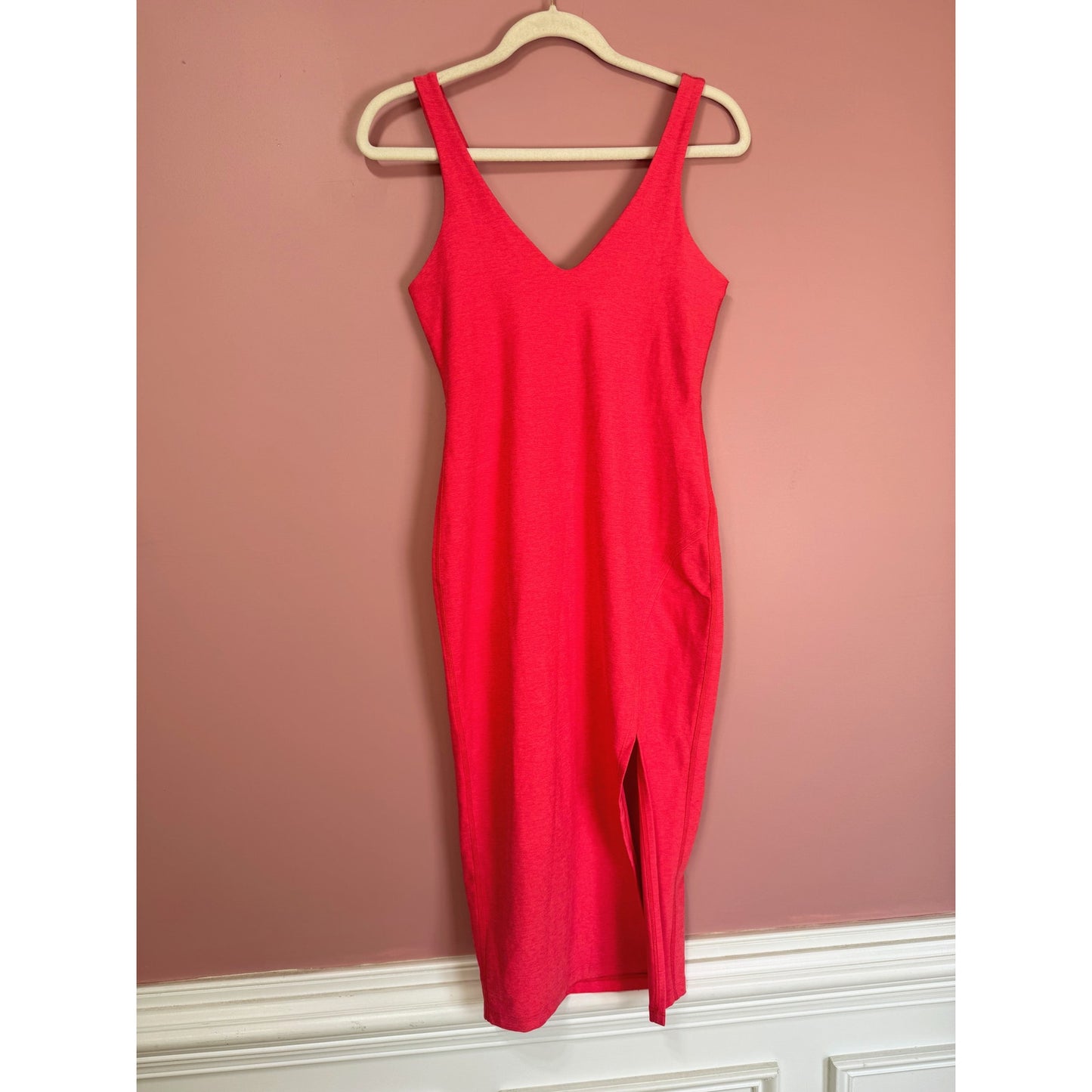 Beyond Yoga Spacedye Inspire Midi Dress in Pink Size XS