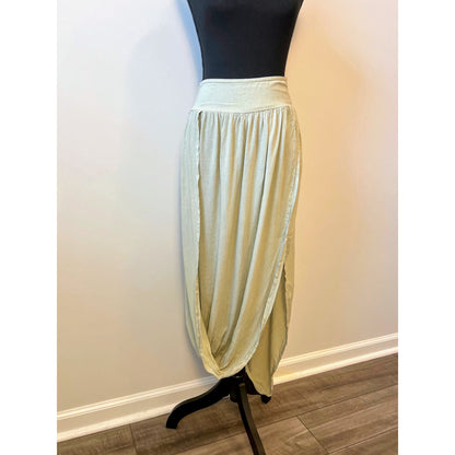 Free People Twist Flow Skirt Set in Light Green Size XS Ruffed Smocked Summer