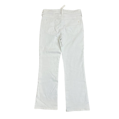 Madewell Mid-Rise Kick Out Ankle-Length Jeans in White Size W28 Denim Zip Fly