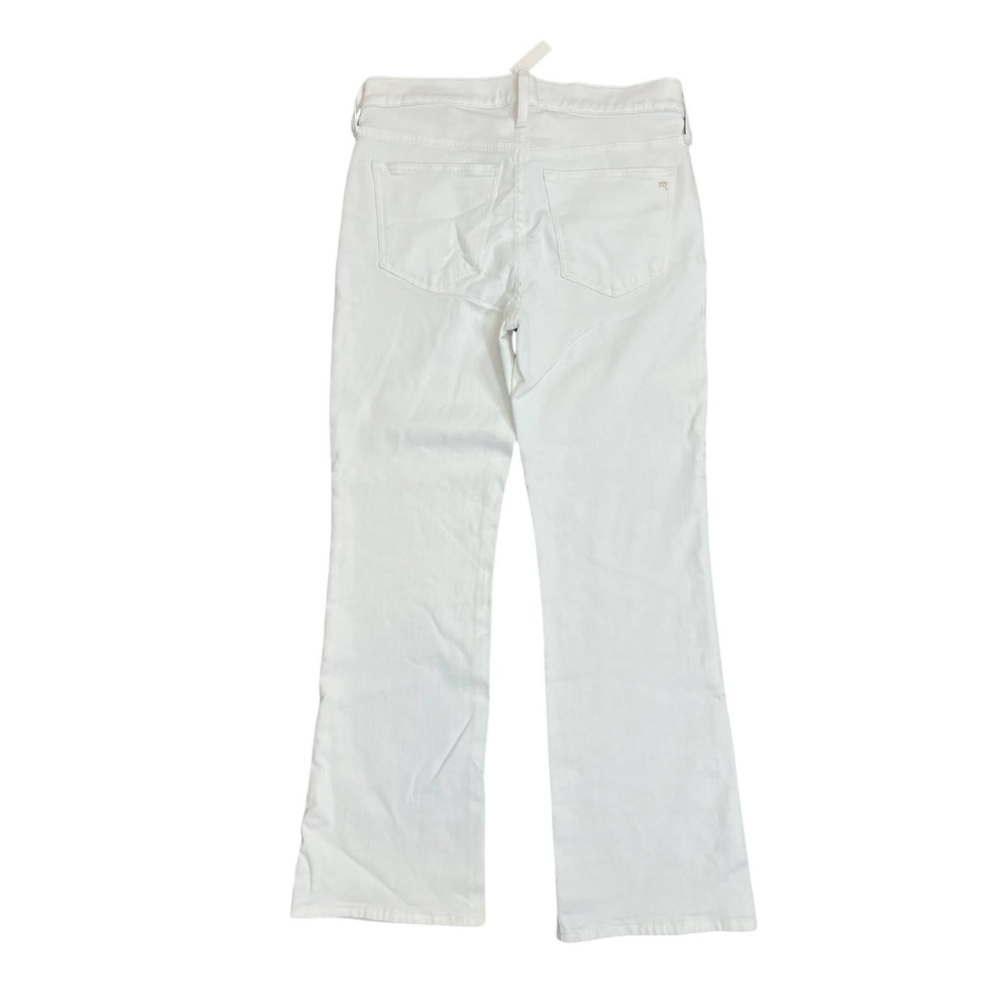 Madewell Mid-Rise Kick Out Ankle-Length Jeans in White Size W28 Denim Zip Fly