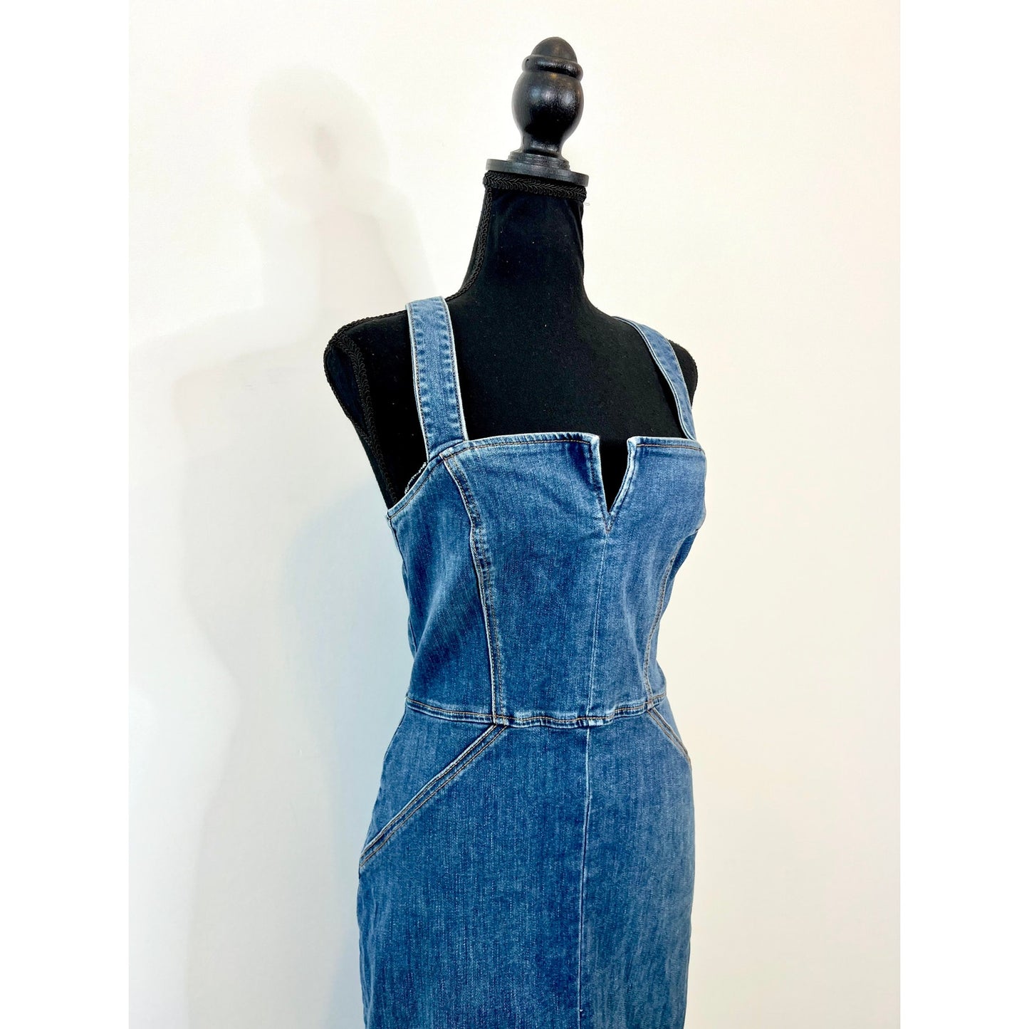 Reformation Denim Brisbane Romi Mini Dress in Brisbane Blue Size 4 Sleeveless