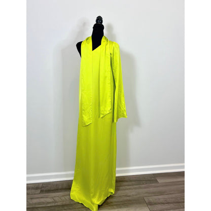 Show Me Your Mumu Get Together Maxi Dress in Citrine Luxe Satin Size XS Lined