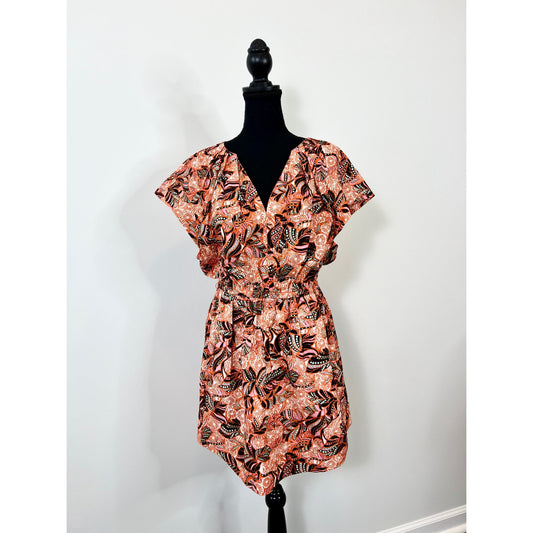 A.L.C. Alice Floral Print Mini Dress in Multicolor Size 10 Pullover Short Sleeve