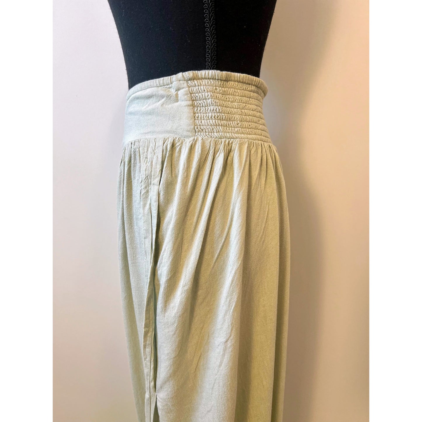 Free People Twist Flow Skirt Set in Light Green Size XS Ruffed Smocked Summer