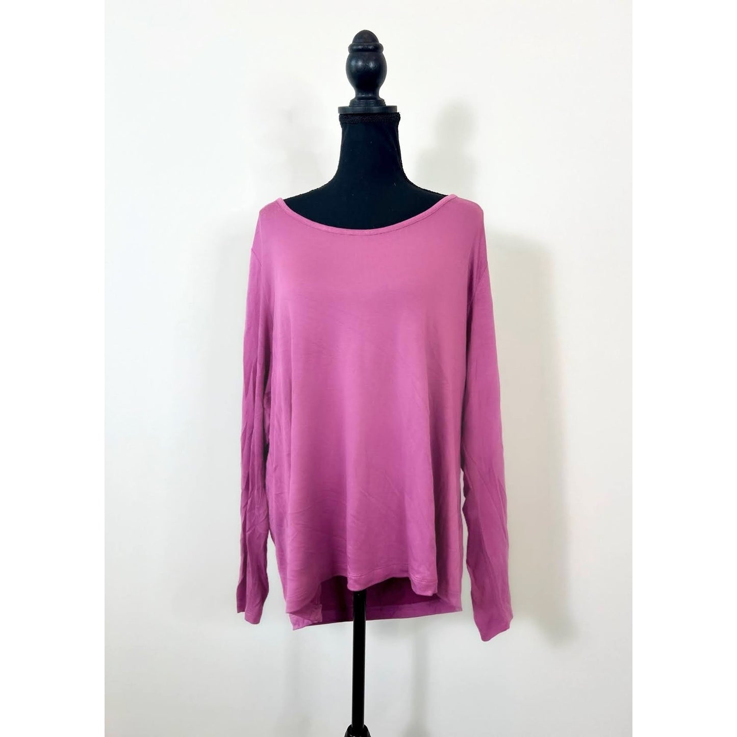 Vince Tunic Top in Purple Size XXXL Knit Pullover Long Sleeve Boat Neck