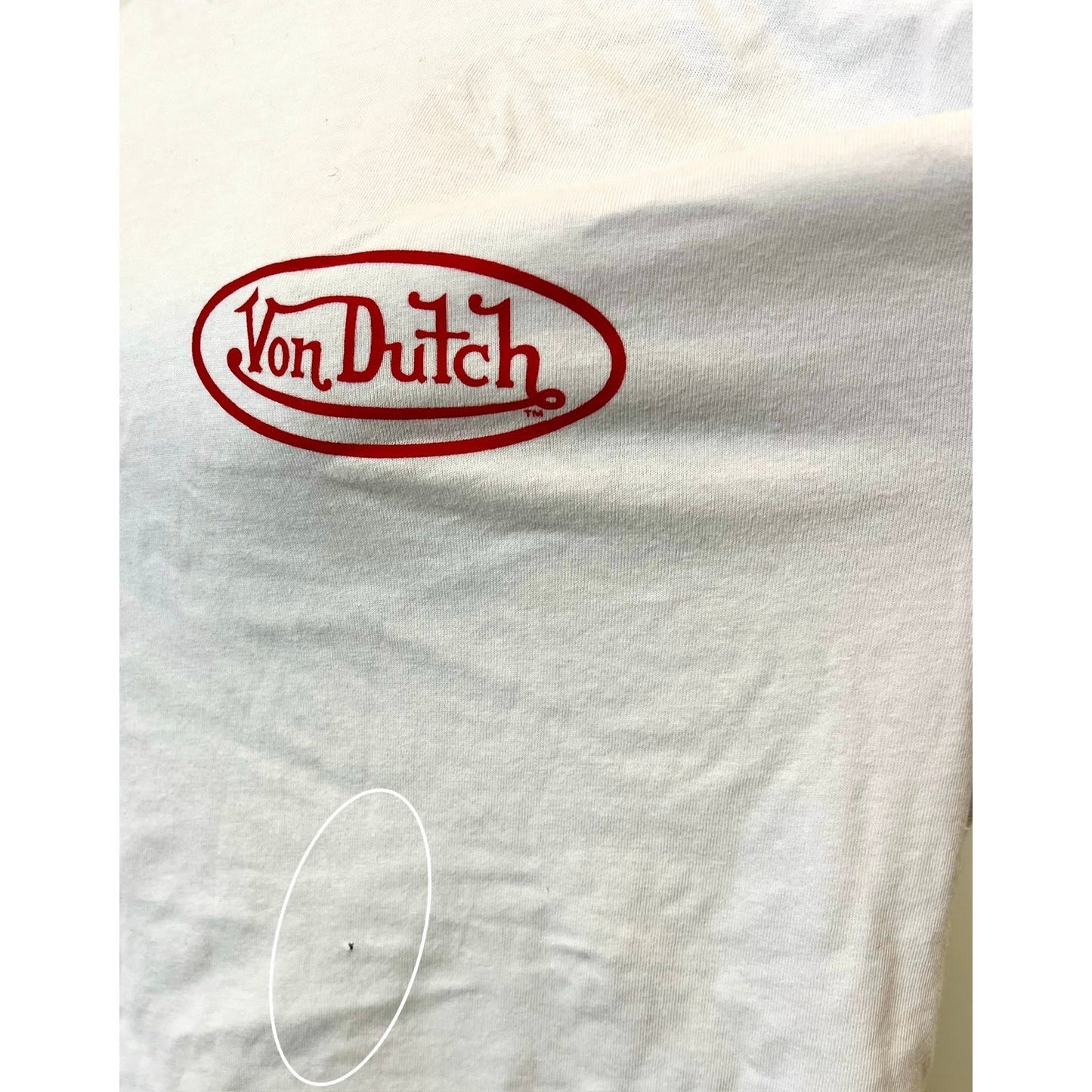 Von Dutch Snake Graphic Tee in White Medium Jersey Short Sleeve Crew Neck Cotton