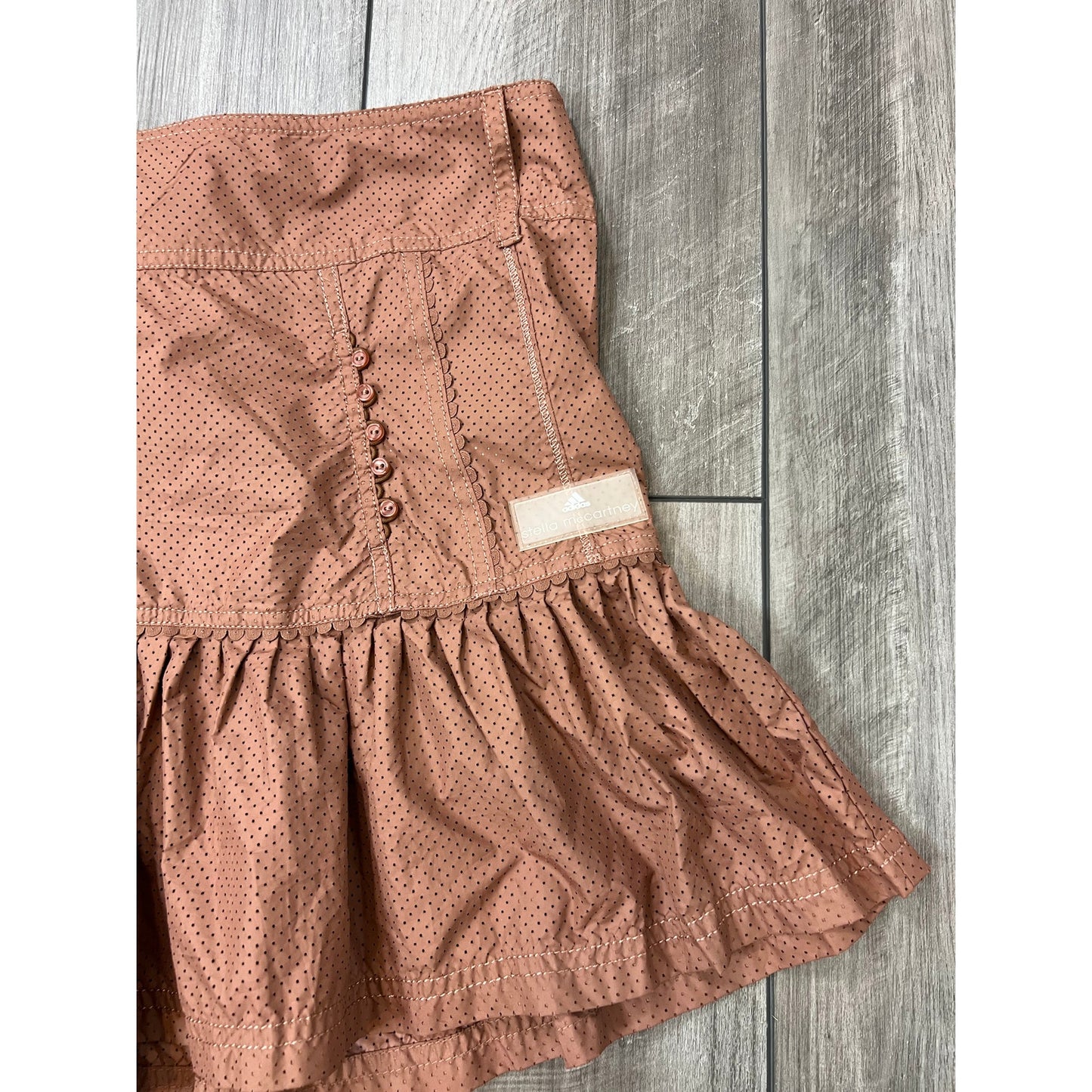 Adidas by Stella McCartney Tennis Skirt Brown Large Zip Back Activewear Sports