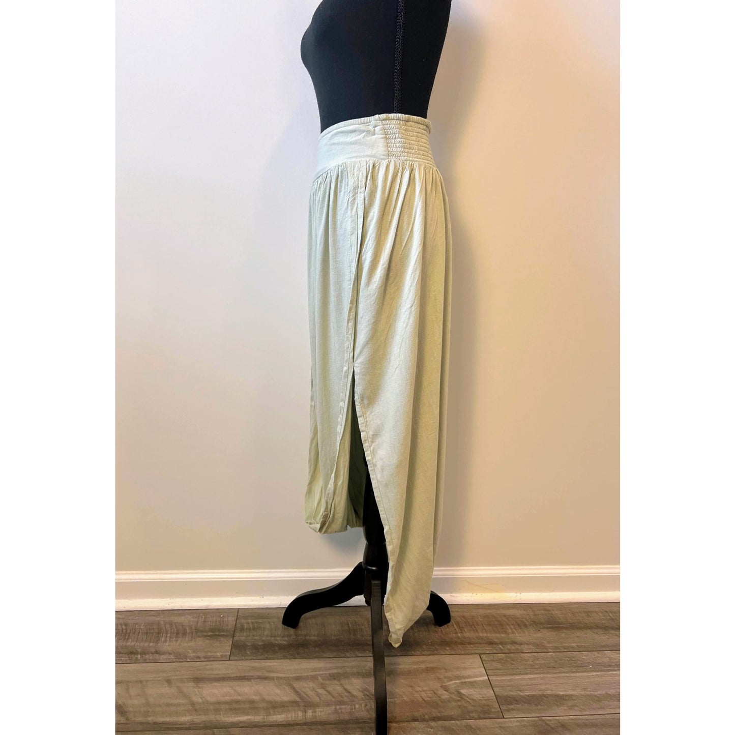 Free People Twist Flow Skirt Set in Light Green Size XS Ruffed Smocked Summer