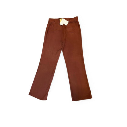 Savannah Morrow Jada Pants in Mahogany Red Size XXL Zip Fly Flat Front Classic