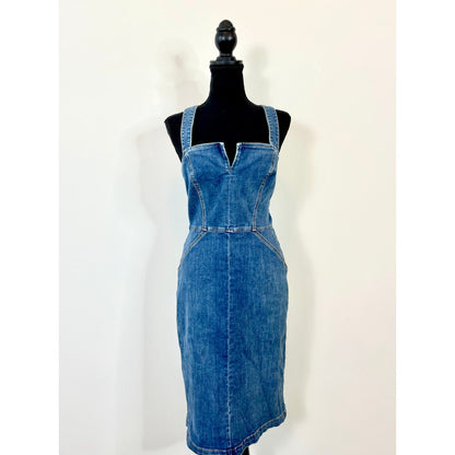 Reformation Denim Brisbane Romi Mini Dress in Brisbane Blue Size 4 Sleeveless