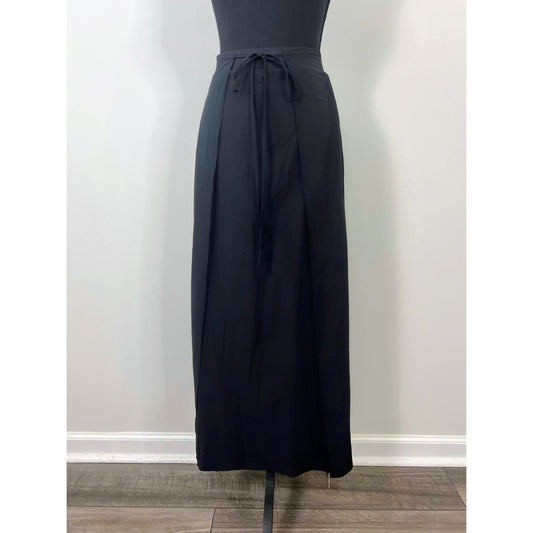 Halara Breezeful High Waisted Flowy 2-in-1 Maxi Skirt XS Black Tie Front Split