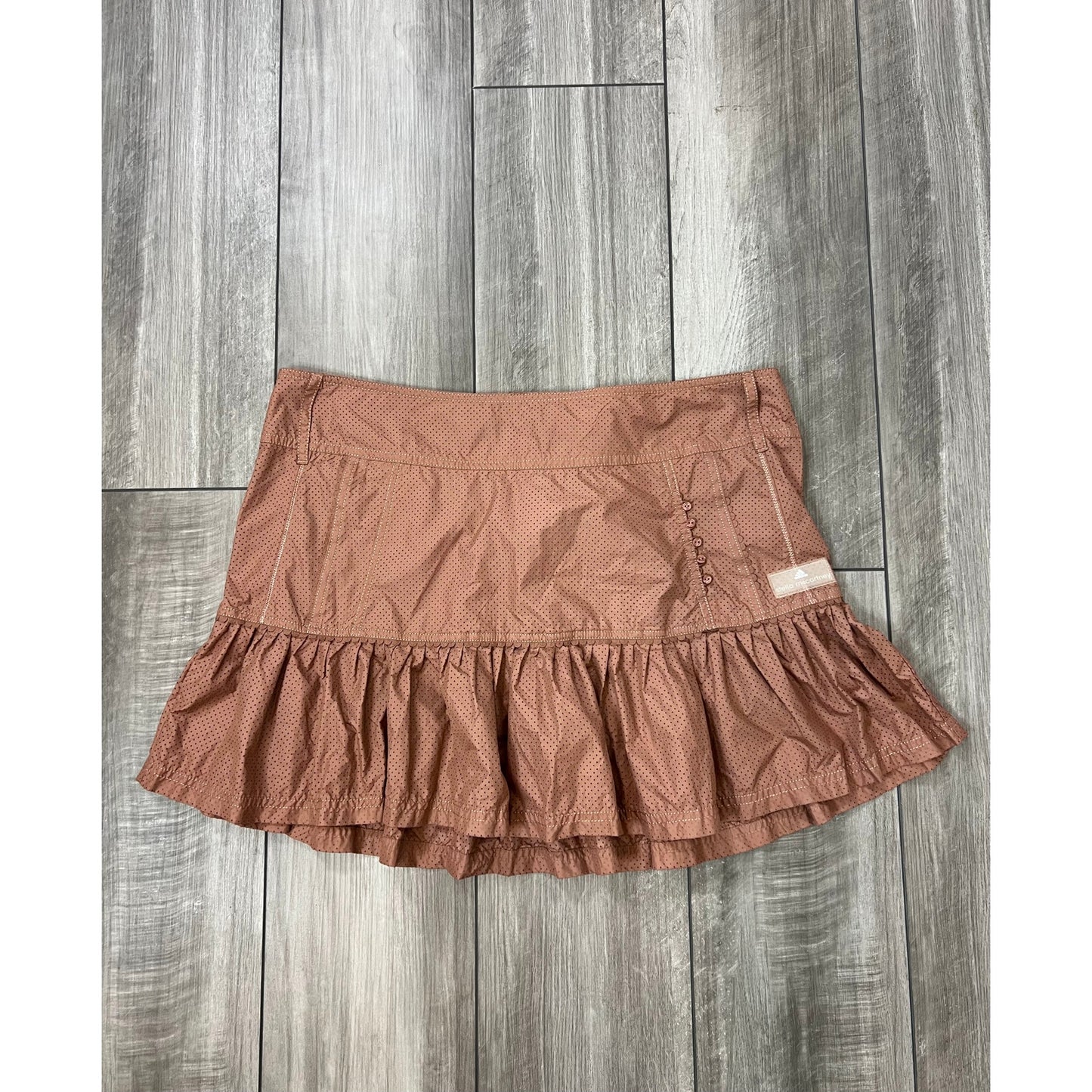 Adidas by Stella McCartney Tennis Skirt Brown Large Zip Back Activewear Sports