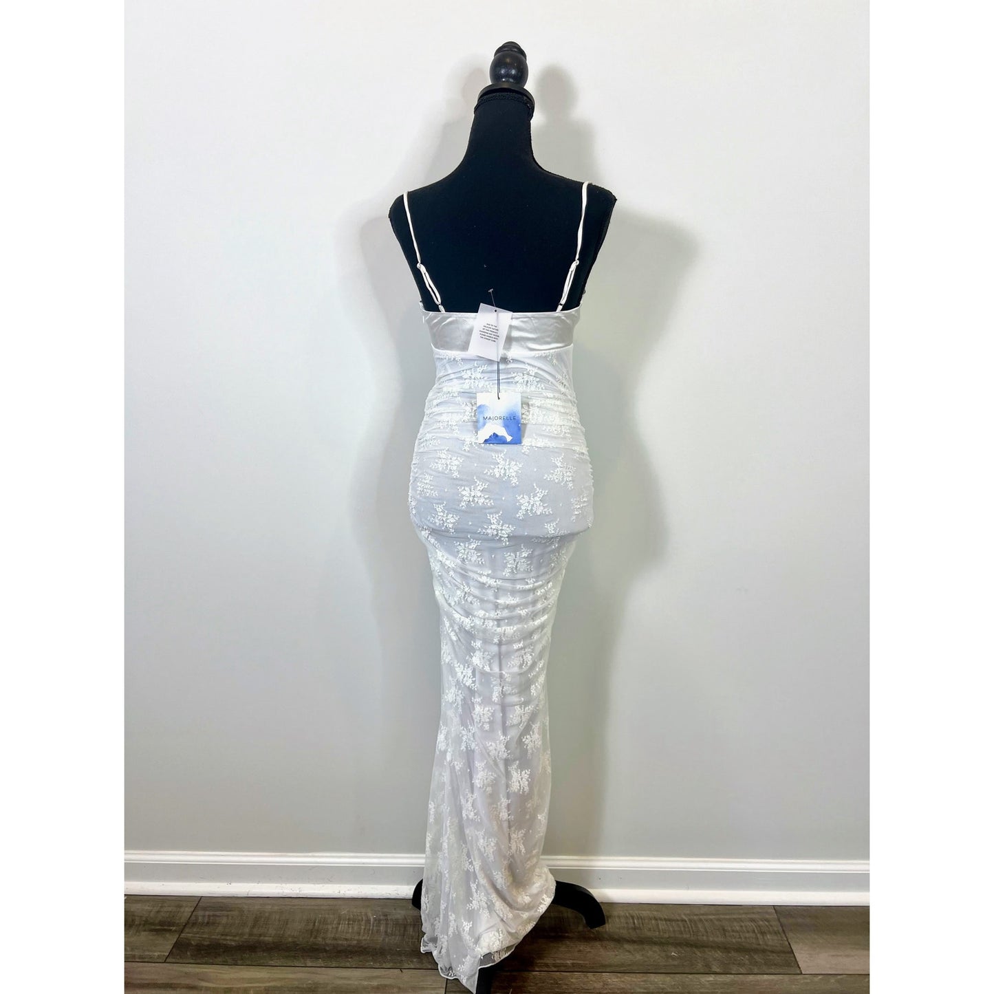 Majorelle Leonie Gown Maxi in White Size XS Floral Lace Sleeveless Lined Wedding