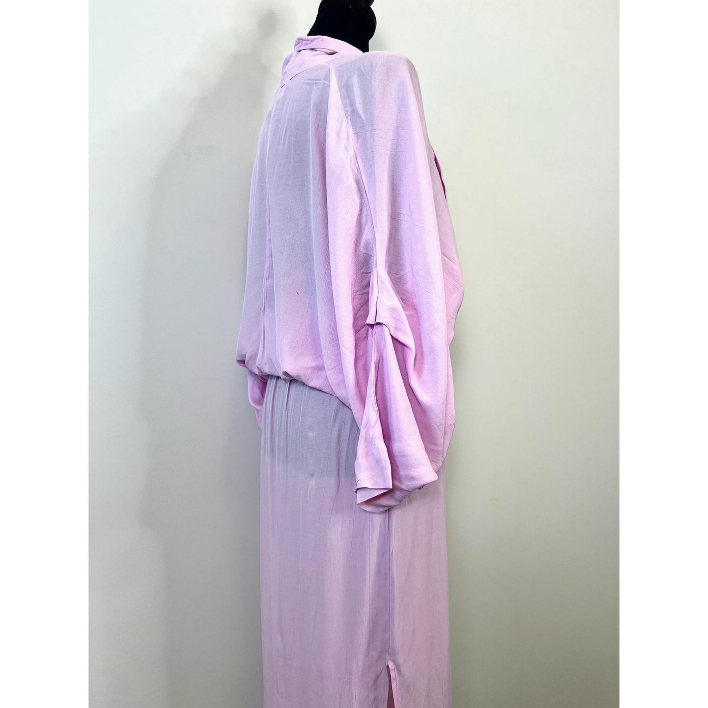 SWF Plunge Maxi Sunset Dress in Resurrection Pink Size XS Cinched Waist Kimono