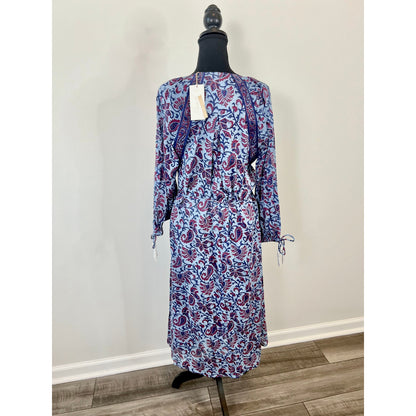 Cleobella Faith Caftan Midi Dress in Delhi Block Print Size XS Paisley Cotton