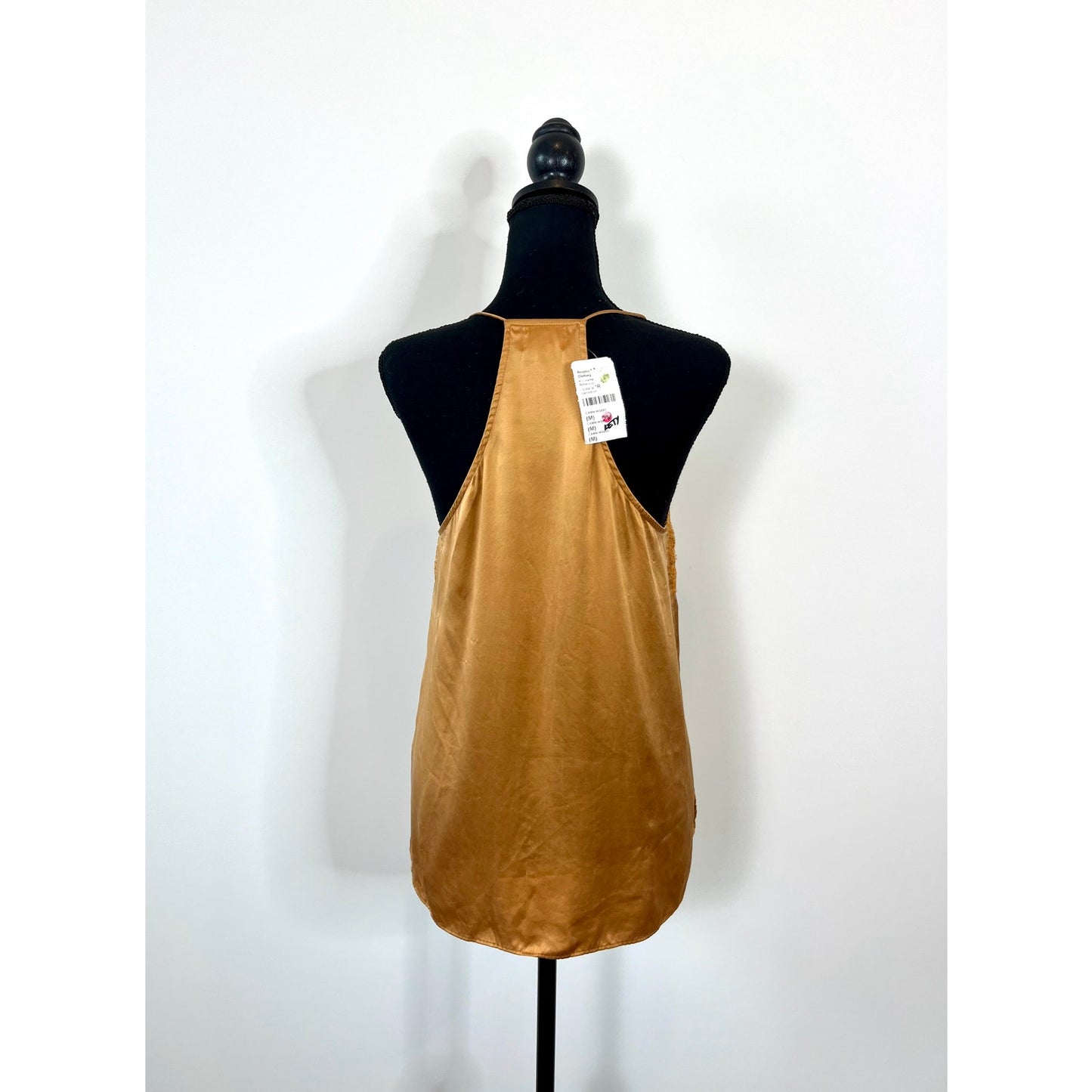 Cami NYC Racer Charmeuse Cami Tank Top in Butterscotch Medium Pullover Lace Trim