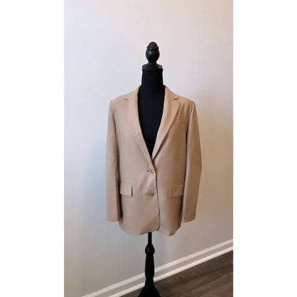 Maje Twill Blazer in Brown Size 38 Single Breasted Button Front Pockets Lined