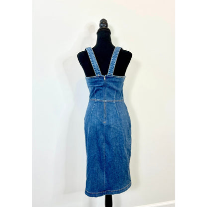 Reformation Denim Brisbane Romi Mini Dress in Brisbane Blue Size 4 Sleeveless