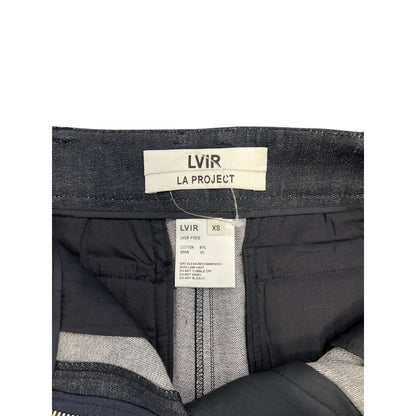 LVIR LA Project Denim Cargo Straight Fit Jeans Blue Size XS Slim Mid Rise Slim