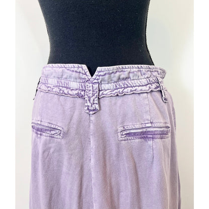 Free People One Kona Maxi Skirt in Lavender Medium A-Line Knit Party Cotton