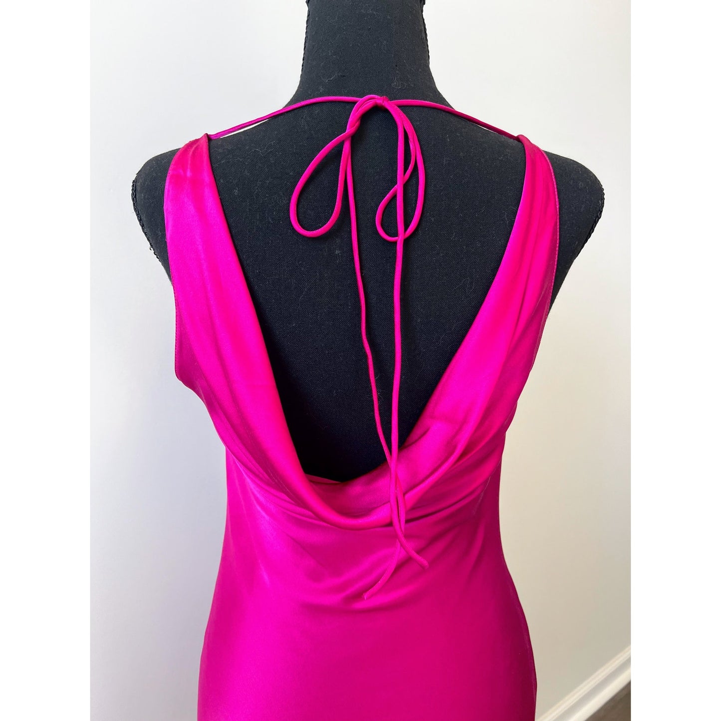 Amanda Uprichard Mirai Silk Mini Dress in Magenta XS Sleeveless Draped Sexy