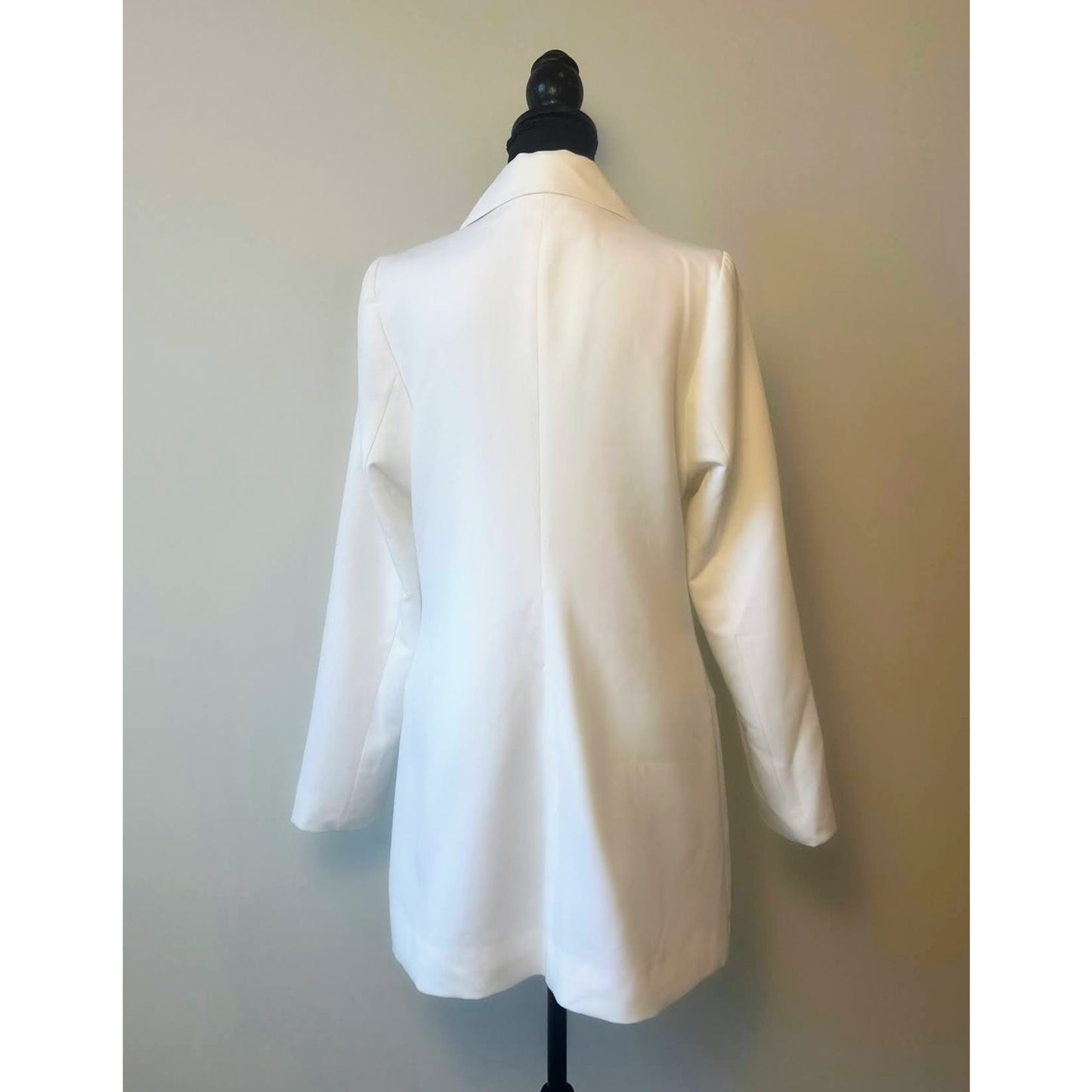 Show Me Your Mumu Save the Date Blazer Dress White Medium Double Breasted Lined