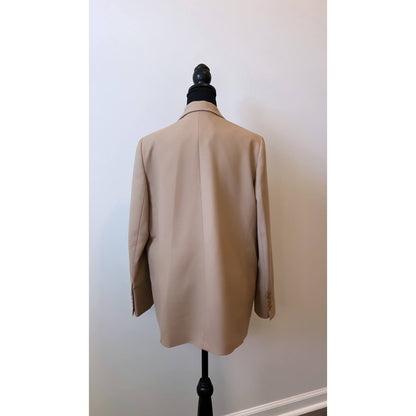 Maje Twill Blazer in Brown Size 38 Single Breasted Button Front Pockets Lined