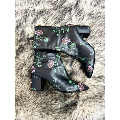 Valentino Garavani Ankle Boots Leather Undercover Floral in Black Size 36.5/US6