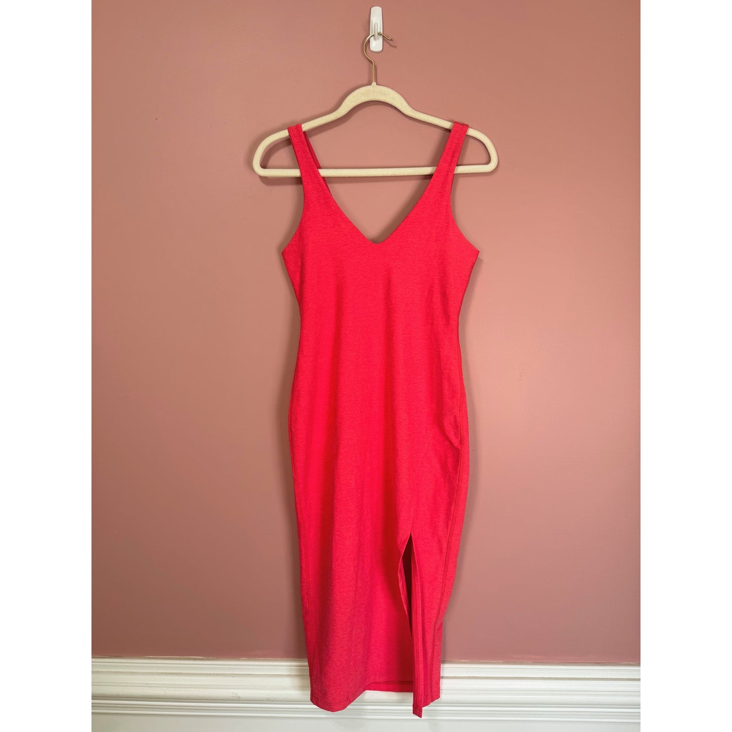 Beyond Yoga Spacedye Inspire Midi Dress in Pink Size XS