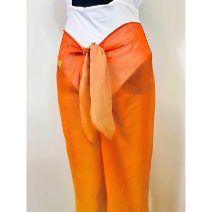 Bananhot x REVOLVE Tommy Pants in Orange Small Ombre Chiffon Tie Front Beach