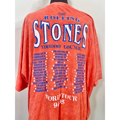 Daydreamer x Free People Rolling Stones 94-95 World Tour Tee in Orange Small