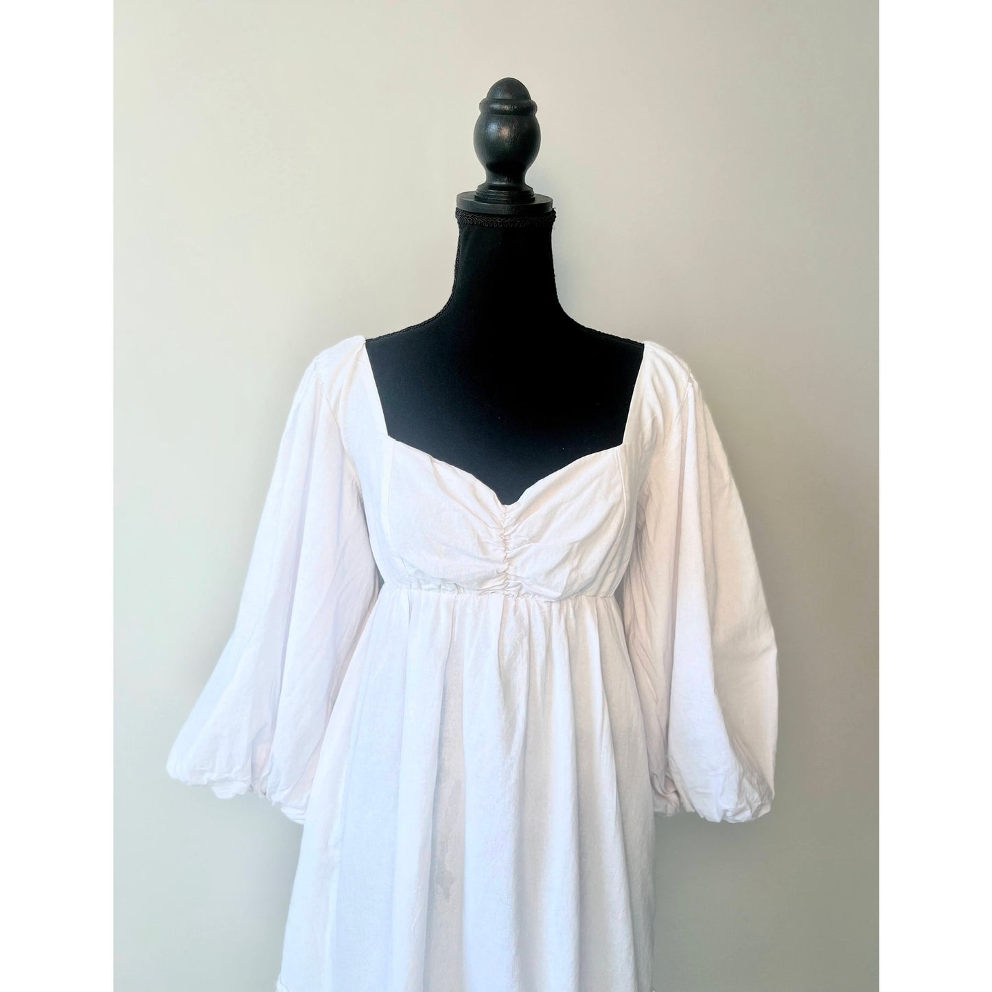 Show Me Your Mumu Mandi Mini Dress in White Pullover 3/4 Sleeves Classic Cotton