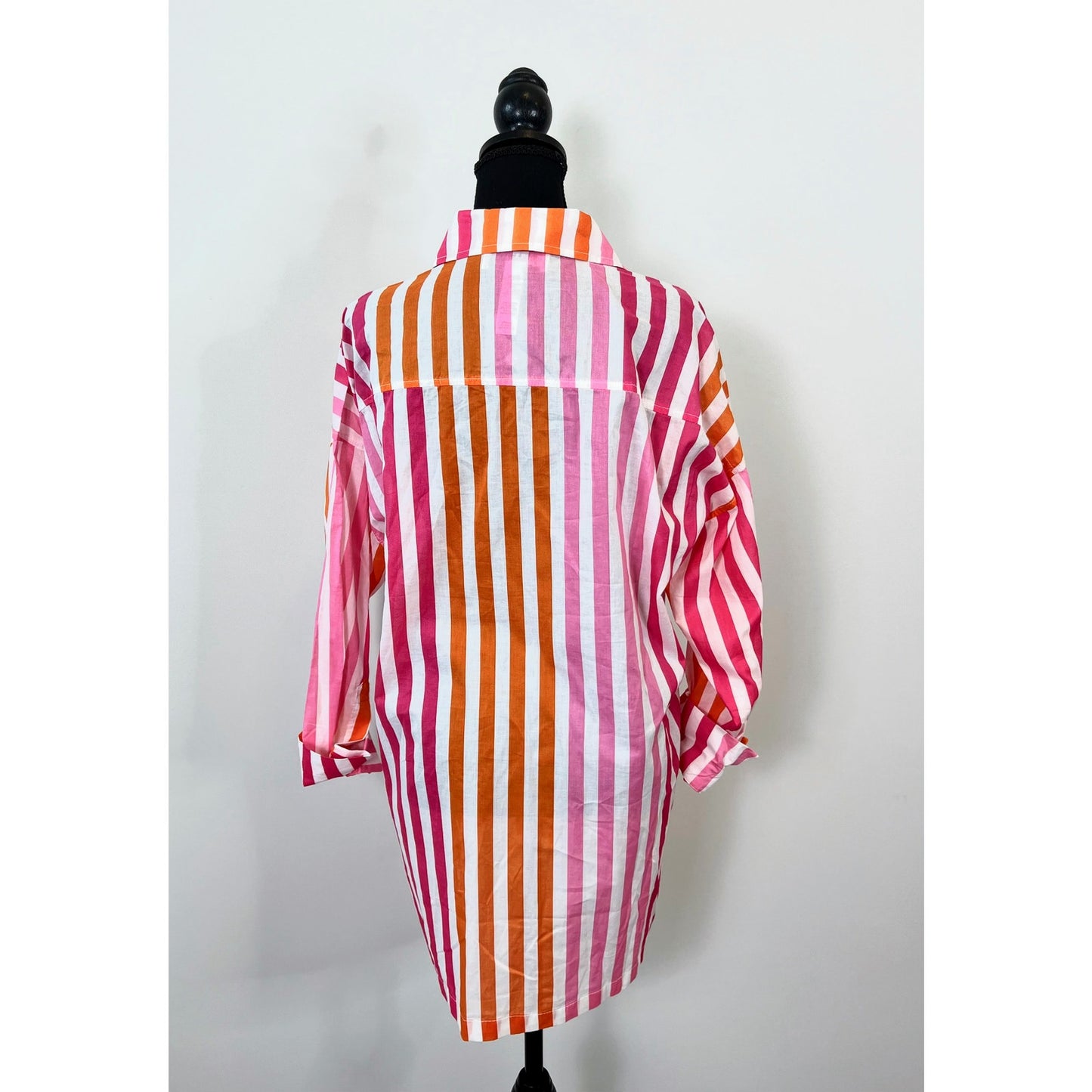 Beach Riot Alexa Top in Sunset Stripes Size S/M Button Front Long Sleeve Beach