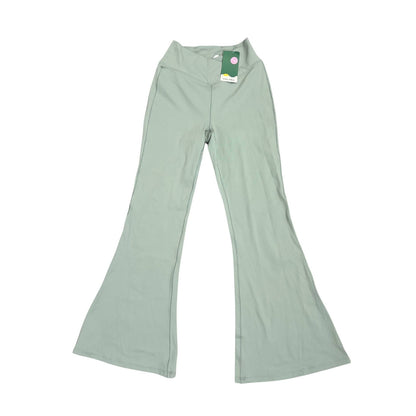 Halara Crossover High Waisted Back Pocket Super Flare Light Green Leggings Small