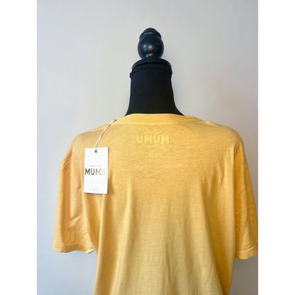 Show Me Your Mumu Endless Summer Travis Tee in Yellow Medium Graphic Print Crew