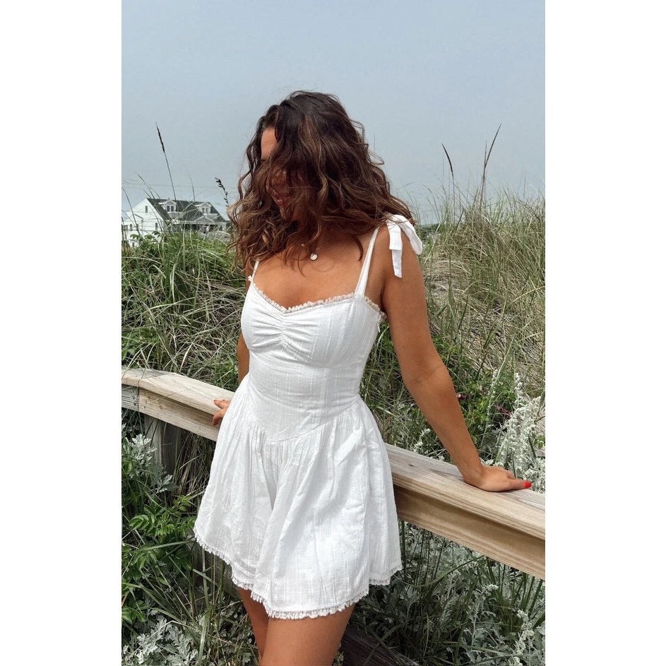 Show Me Your Mumu Regal Romper in White Size XL