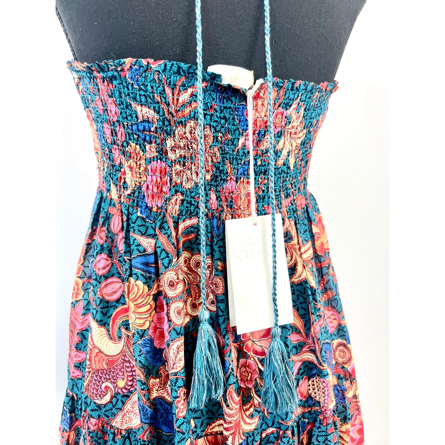 Ulla Johnson Siya Coverup Maxi Dress in Delphinium Large Paisley Floral Halter