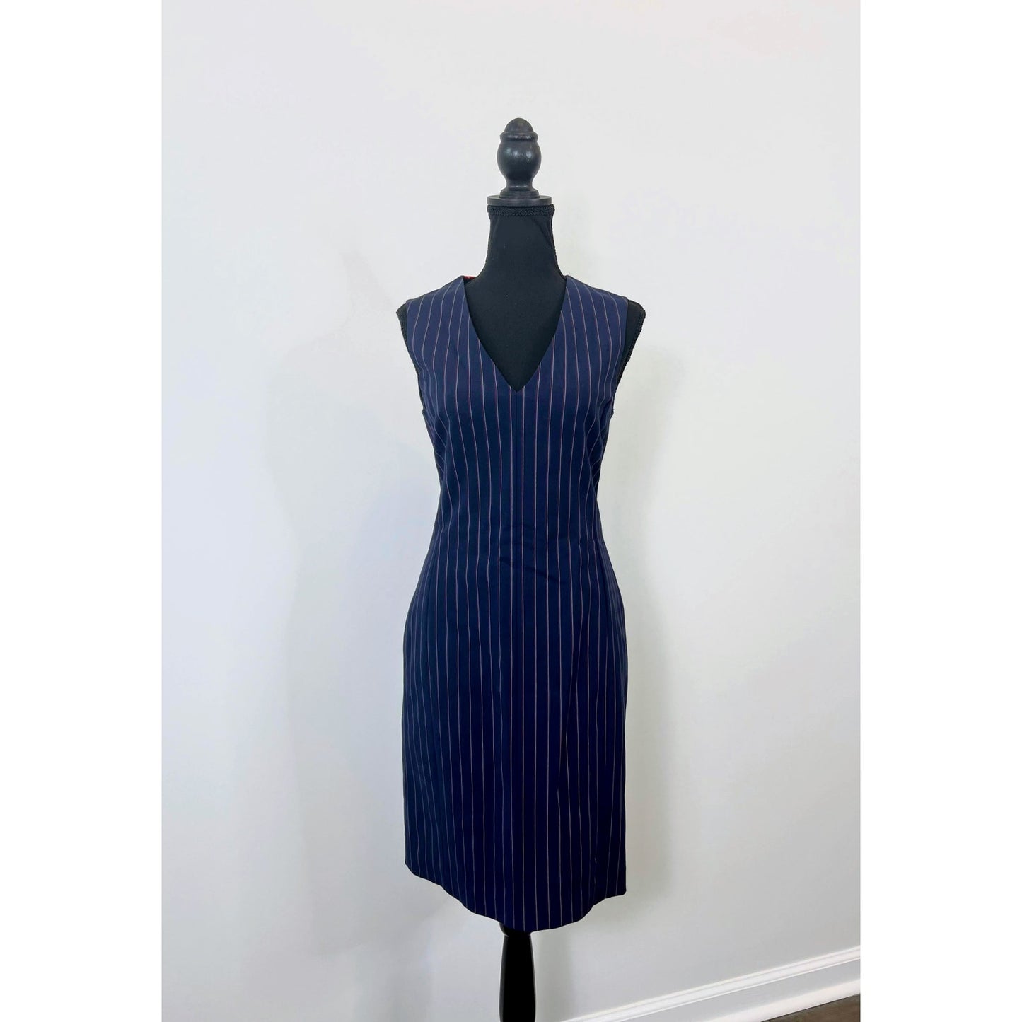 Rag and Bone Striped Lexi Mini Sheath Dress in Navy Size 4 Sleeveless V-Neck