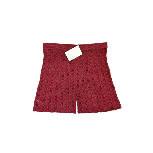 Savannah Morrow Lizzie Shorts in Ruby Red XXL Pull On Crochet Elastic Waist