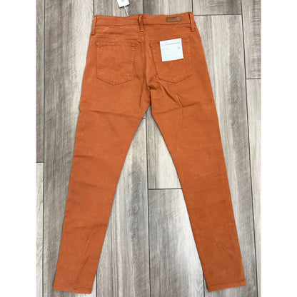 Adriano Goldschmied Farrah Ankle High Rise Skinny Jeans in Clay Orange Zip Fly