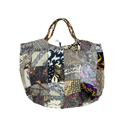 Jaded Gypsy Patchwork Tote Button Closure Inner Zip Pocket Lined Colorful