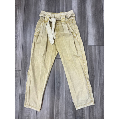 Free People Closed Glen Pants in Tan Size 30 Belted High Rise Tapered Stretch