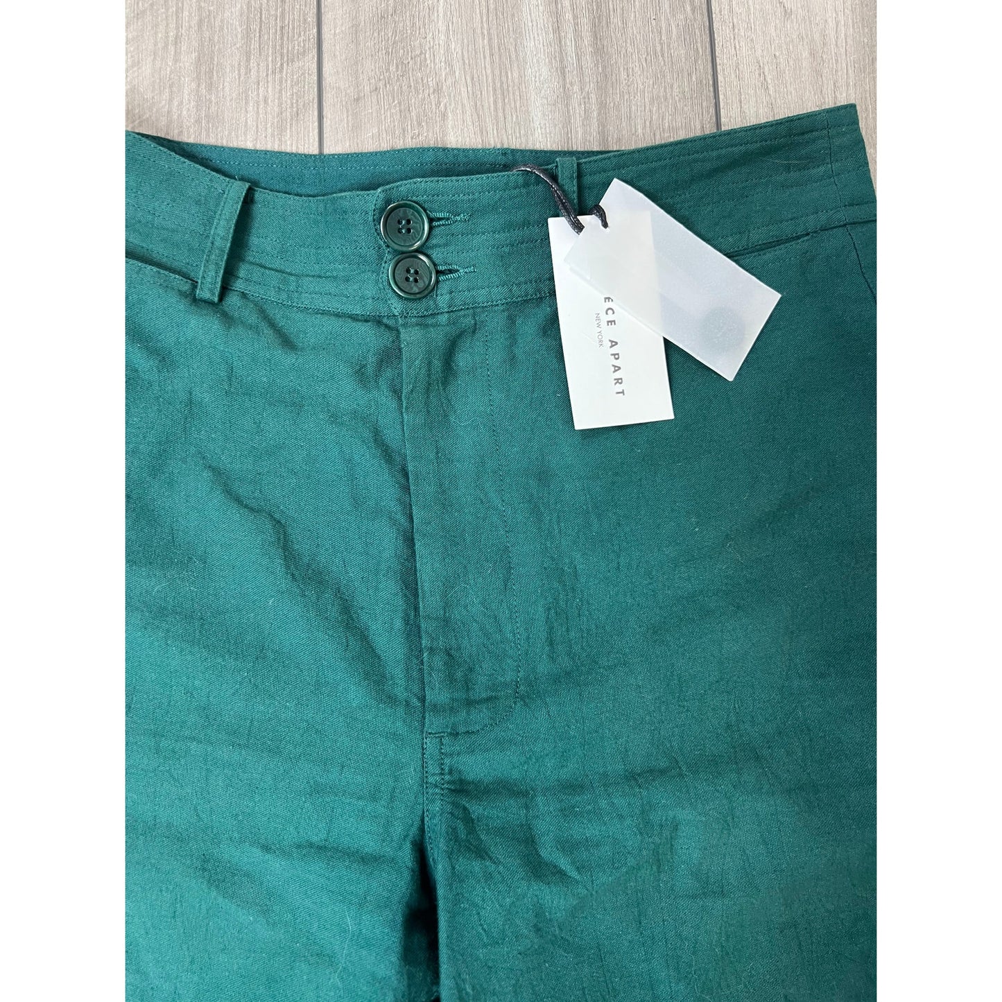 A Piece Apart Chino Merida Pants in Thyme Green Size 6 High Rise Flare Cotton