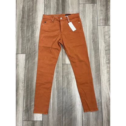 Adriano Goldschmied Farrah Ankle High Rise Skinny Jeans in Clay Orange Zip Fly