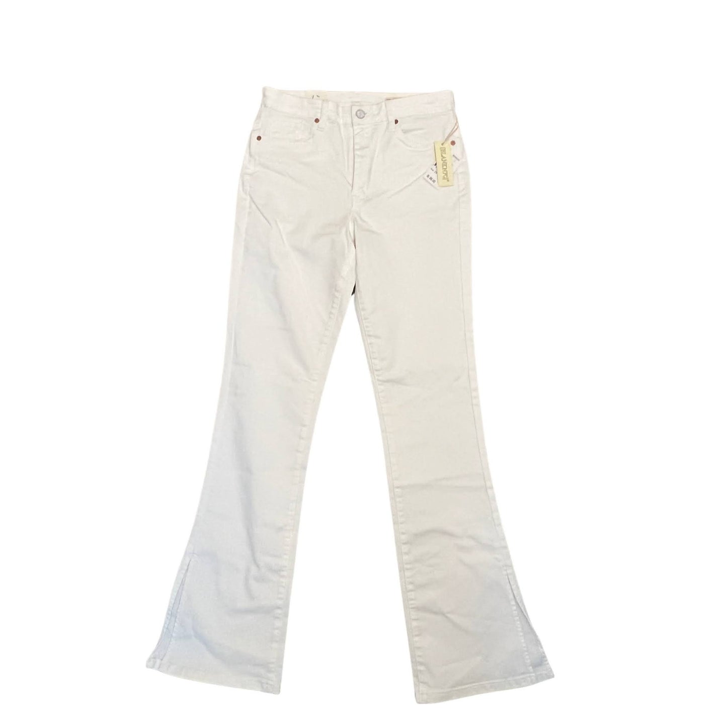 Blank NYC The Hoyt Bootcut Pants in White Vodka Soda Size 24 Zip Fly Stretch