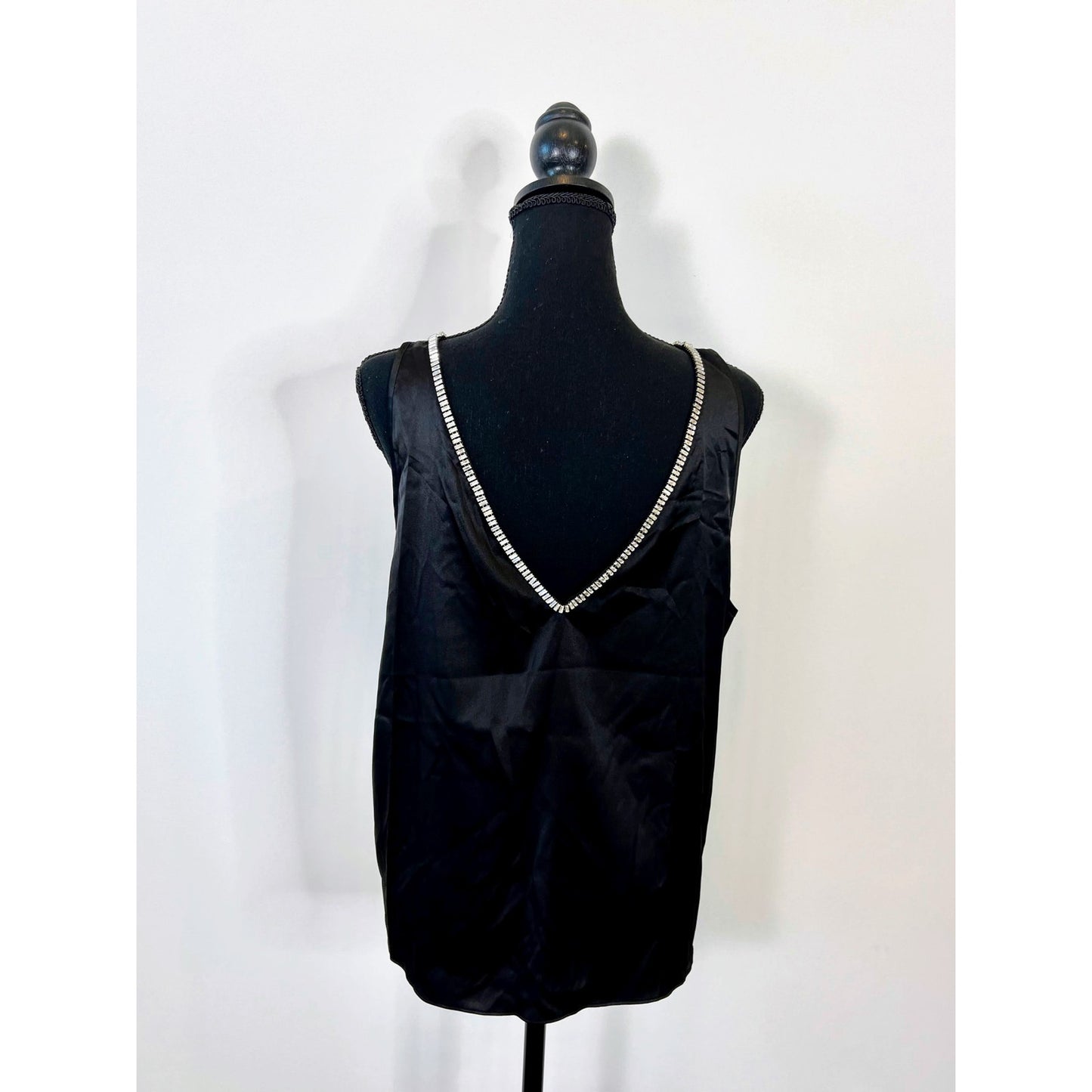 Generation Love Marian Crystal Tank in Black Size XL Sleeveless Embellished