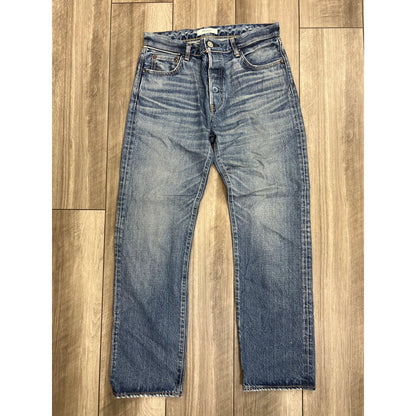 Moussy Vintage Pierson Straight Jeans in Blue Size 27 Denim Button Fly Cotton