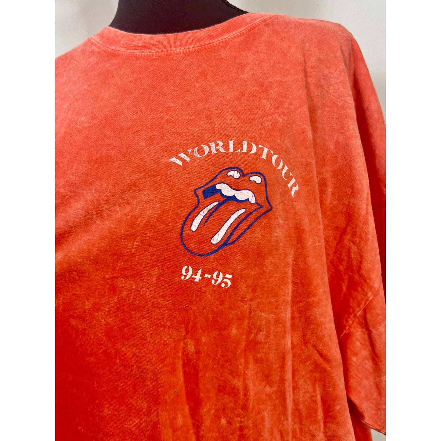 Daydreamer x Free People Rolling Stones 94-95 World Tour Tee in Orange Small