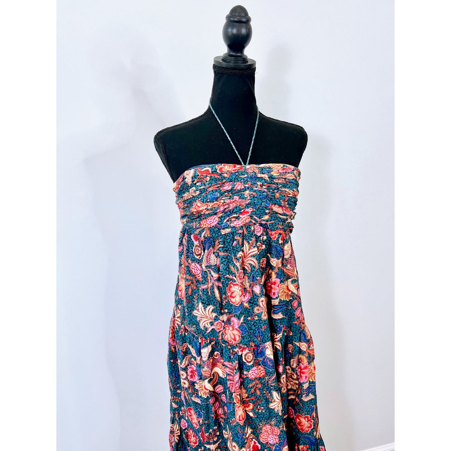 Ulla Johnson Siya Coverup Maxi Dress in Delphinium Large Paisley Floral Halter