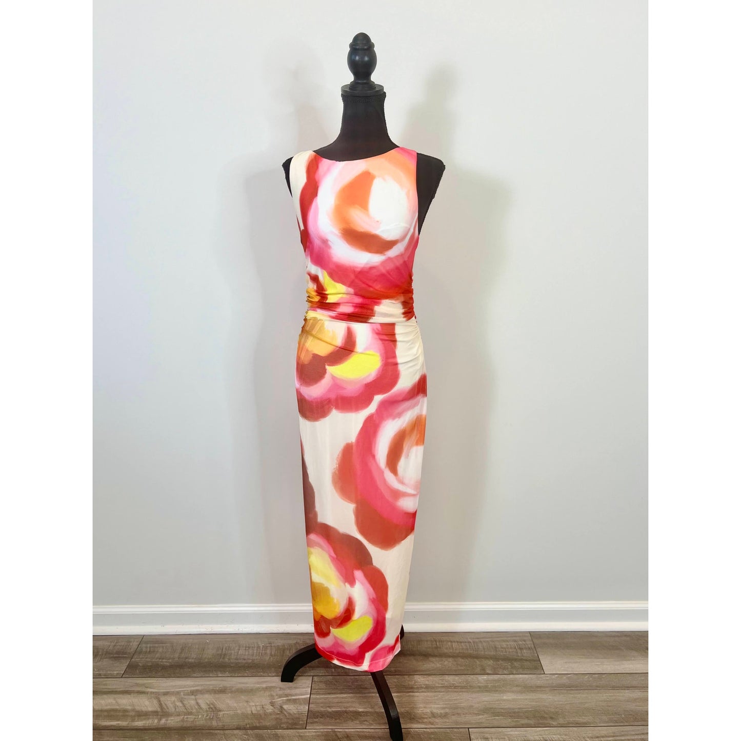 Amanda Uprichard Tiffany Dress Asteria Medium Midi Floral Colorful Lined Party